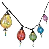 Vigdur Outdoor String Lights, 10FT Multicolor Patio String Lights Plug-in | 10 Plastic Colored Bulbs, UL Listed, 10 Strands Connectable, Outdoor Hanging Lights for Porch Garden Wedding Party Decor