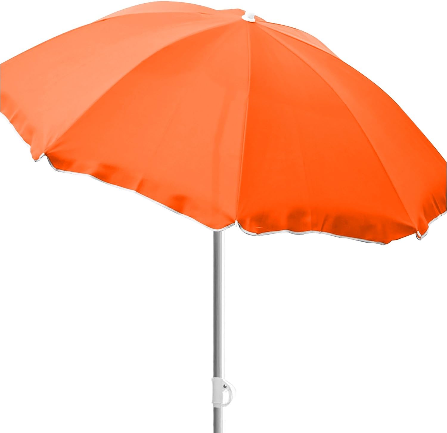 Mojawo 8inch Beach Umbrella Parasol Sun Shade Garden Umbrella Sunshade Polyester Orange Ø1,80 m
