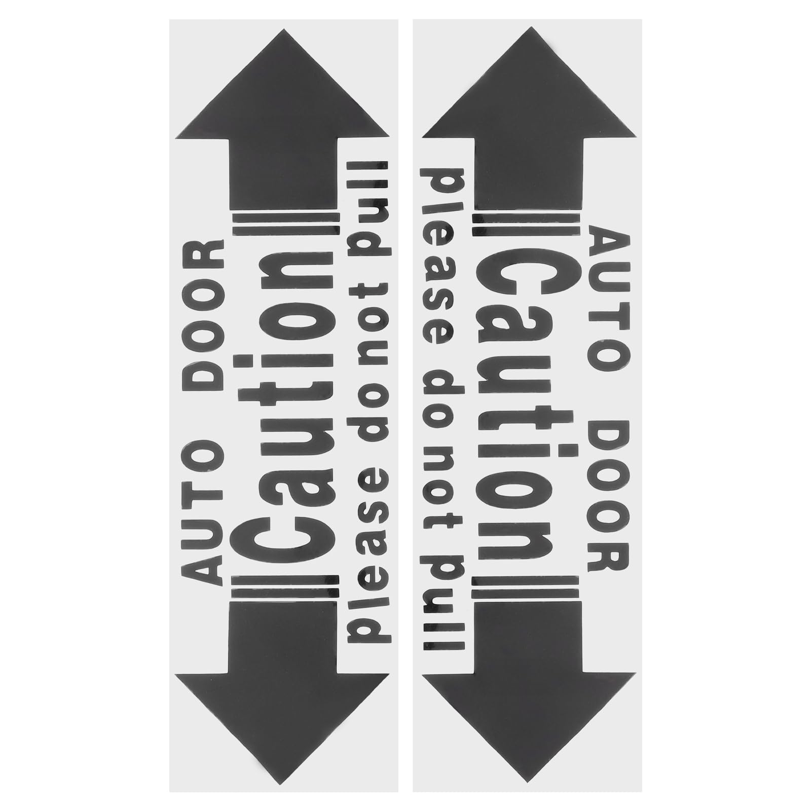 JECOMPRIS Car Door Warning Stickers Set of 2 7.68X2.56 Inch Automatic Door Open Reminder Decals Peel and Stick Vehicle Safety Signs
