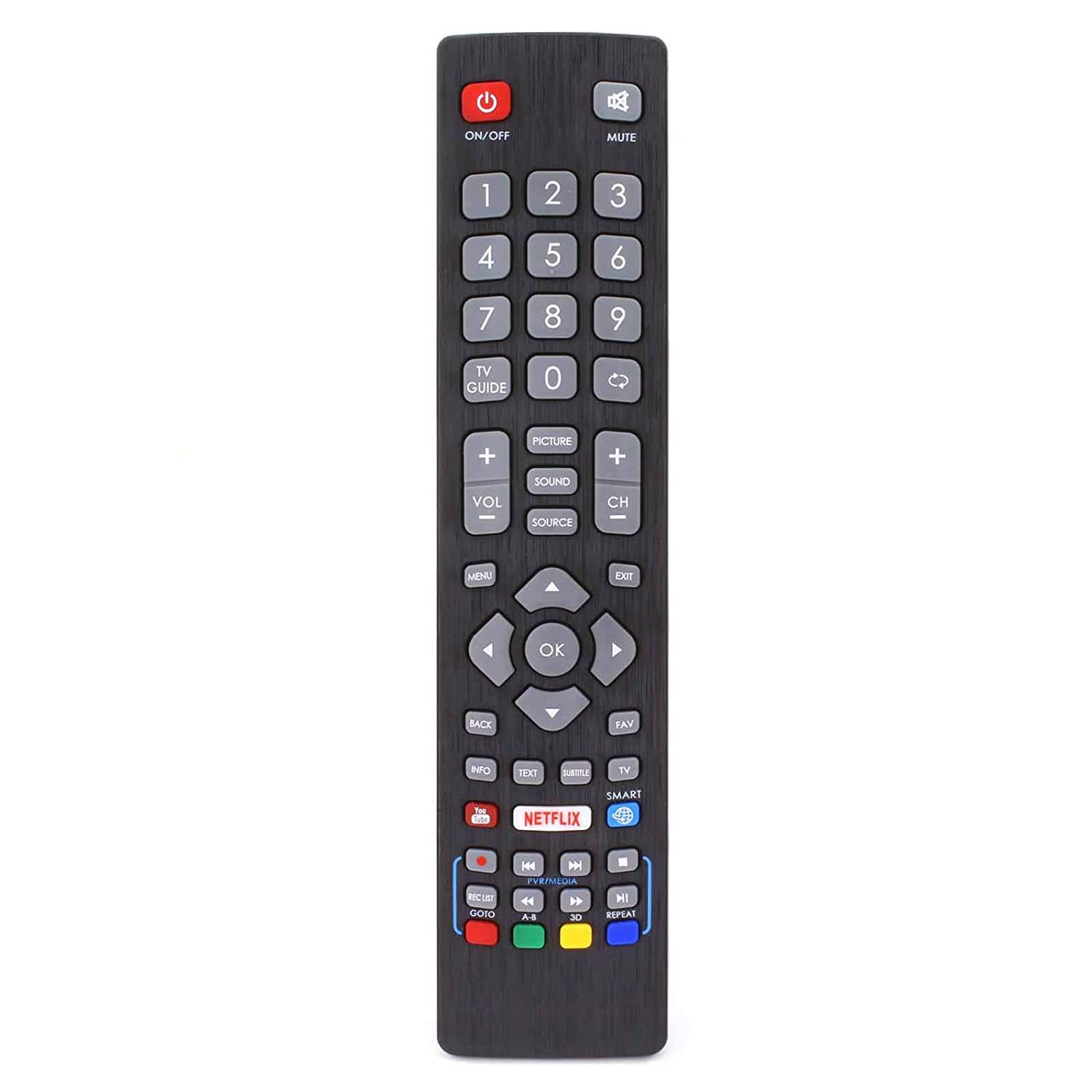 121 AV Replacement Remote Control Compatible with Blaupunkt BLF/RMC/0008 BLFRMC0008 with Netflix Youtube 3D Smart Buttons