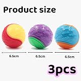 Sricam 3Pcs Squeaky Dog Ball Toys Teeth Cleaning Puppy Chew Interactive Ball view 2