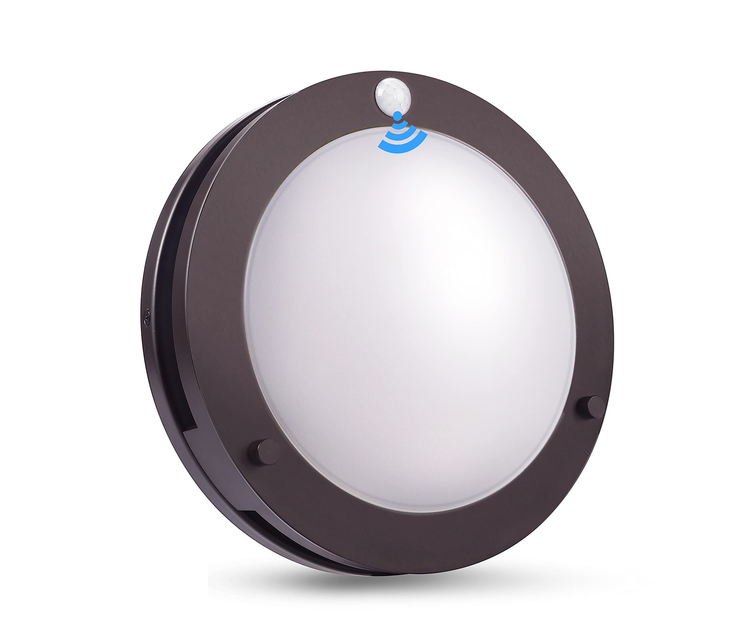 Photo 1 of CLOUDY BAY Indoor Outdoor 10inch 5 Color Motion Sensor Light Sensor LED Flush Mount Ceiling Light, 2700K/3000K/3500K/4000K/5000K Selectable, 20W CRI90+ Oil Rubbed Bronze,Dustproof Design,Wet Location