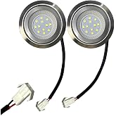 ADZJOY 2PCS EL SM YL Female Connector Kitchen Range Hood Bulbs, 1.5-2W 68mm 12V 24V 110V 220V, for Kitchen Closet Light, 20W Halogen Equivalent(White,EL Connector_12V)