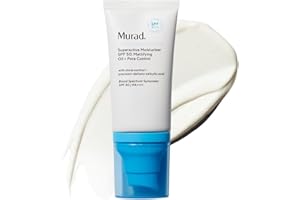 Murad Superactive Mattifying Oil and Pore Control Moisturizer SPF 50 - Shine Free Hydrating Facial Sunscreen Supercharged with Salicylic Acid To Smooth Texture and Minimize Look of Pores - 1.7Fl Oz