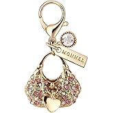 MC88 MONNEL Crystal 3D Handbag Lobster Clasp Charm Pendant with Pouch Bag (1 piece)