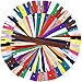 Shappy 9 Inch and 12 Inch Zippers Sewing 25 Colors Nylon Coil Colorful Zippers Bulk for Sewing Crafts, 100 Pieces
