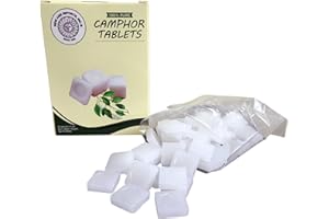 Camphor Tablets 90 Grams Pack Inscent | Premium Quality Refined Camphor Blocks 100% Natural for Incense, Insenses Aromatherapy, Odor Eliminator, Puja, Alcanfor by New Age Imports, Inc.®