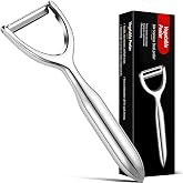 Yoofei Y-Shaped Stainless Steel Vegetable Peeler for Potato Carrot Cucumber | Dishwasher Safe, Dual-Sided Ultra-Sharp swivel 