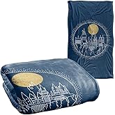 Harry Potter Hogwarts Full Moon Line Art Silky Touch Super Soft Throw Blanket 36" x 58",Hogwarts Full Moon Line Art