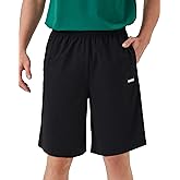 K-Swiss Men's Athletic Shorts with Zipper Pockets - Lightweight Gym Shorts with Drawstring for Running Workout Lounge Casual