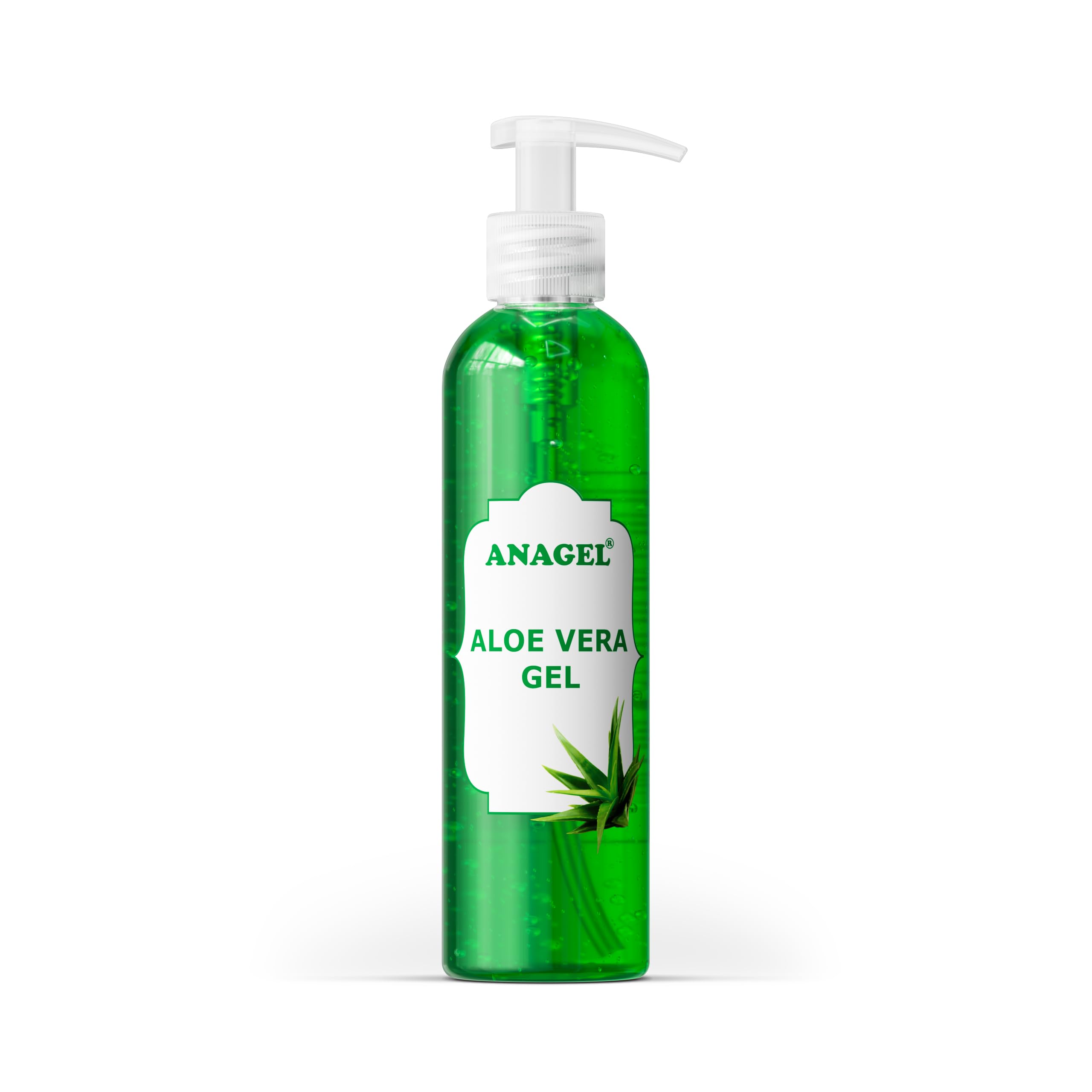 Aloe Vera Gel with pump dispenser - Natural skin treatment after sun, hair removal, shaving etc (250ml)