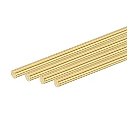uxcell 4 Pcs 9/32"(7mm) Dia Brass Solid Round