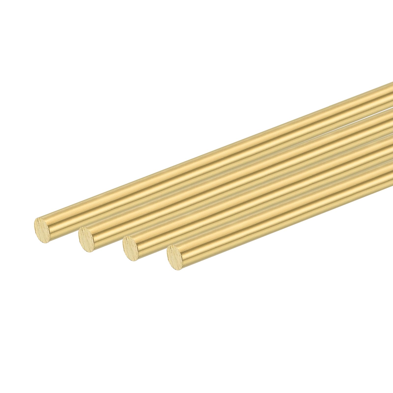 uxcell 4 Pcs 9/32"(7mm) Dia Brass Solid Round