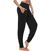 AvaCostume Women's Loose Yoga Harem Workout Pants with Pockets