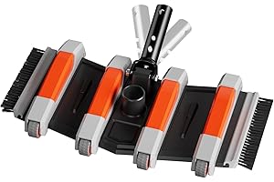 TidyMister Heavy Duty Pool Vacuum Head with Side Brush & Wheels for Vinyl Liner Professional Weighted Swimming Pool Vac Clean