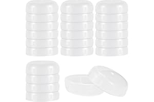 24 Pack Wrought Iron Patio Furniture Feet Caps 1-1/2 inch Round Plastic Outdoor Chair Leg Floor Protectors, Patio Chair Leg Caps, Patio Furniture Replacement Feet for Metal Chairs & Table|White Vypart