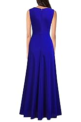 MUSHARE Women's V Neck Sleeveless Split Formal