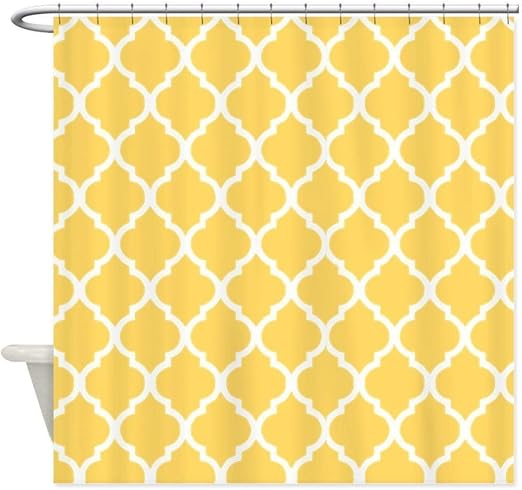 Amazon Com Yeho Art Gallery Mustard Yellow Quatrefoil Pattern