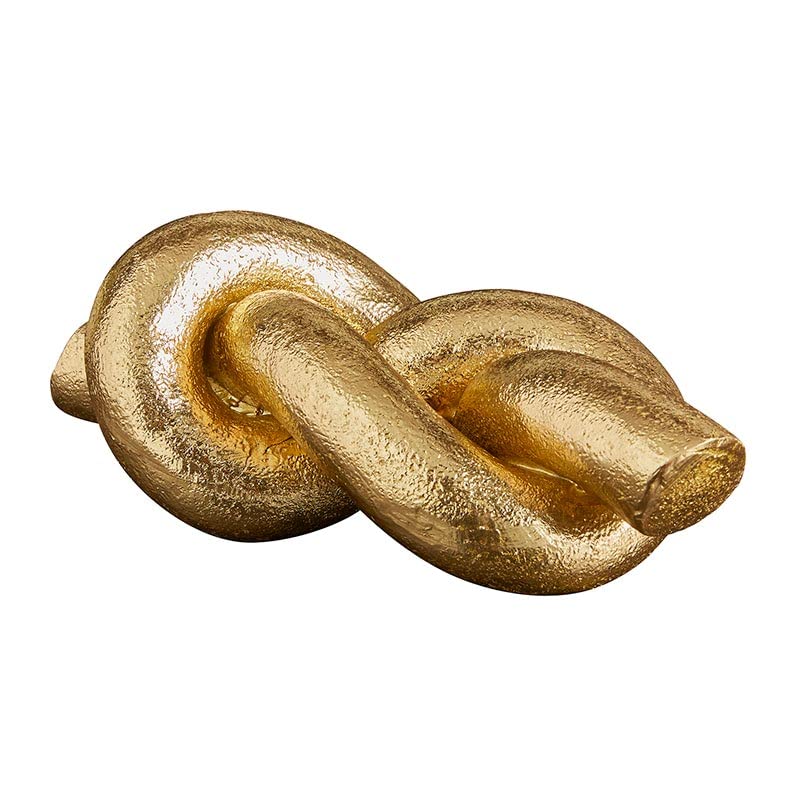 Photo 1 of 47th & Main Modern Knot Sculpture Statue Tabletop Home Décor, 6" Long, Gold