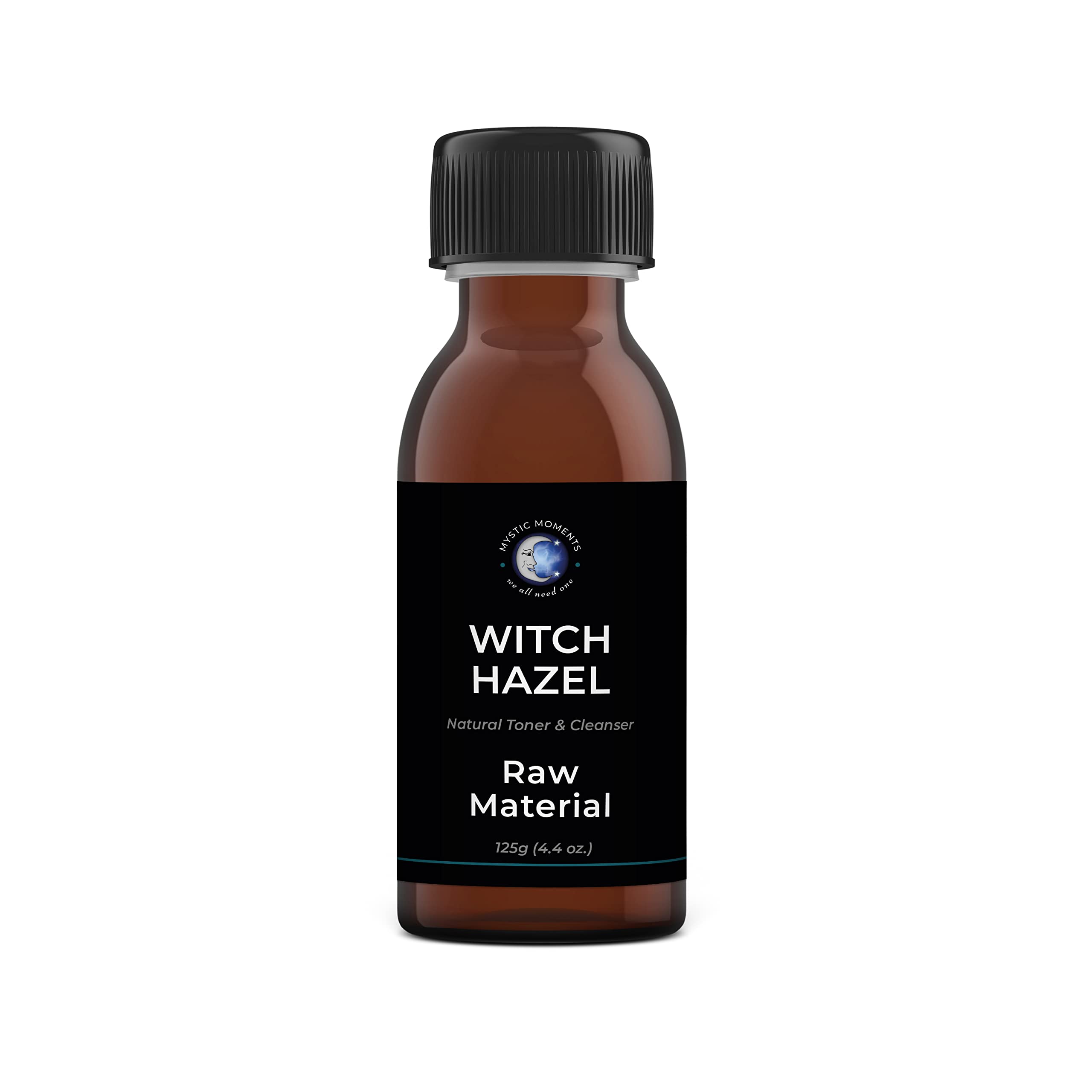 Mystic Moments | Witch Hazel Liquid | INCI: Hamamelis Virginiana – Alcohol | Natural Skin Toner | Astringent & Soothing Extract | Cosmetic Grade | Oil & Problem Skin Care | 125g