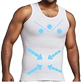 Henicepte Mens Slimming Body Shaper Shirt, Gynecomastia Compression Tank Top, Shapewear Tummy Control Undershirt