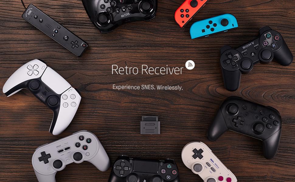 8BitDo SNES SFC Wireless Bluetooth Retro Receiver Adapter Compatible