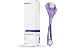 MK MOOKARDILANE Beauty Massage Roller 1.50mm Purple w/White 540 Stainless Steel Face MOOKARDILANE Body Beard Hair Home Use w/Storage Case