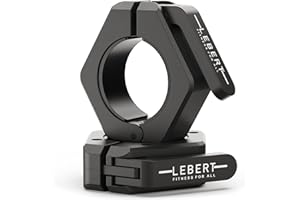 Lebert Fitness Magnetic Black Barbell Collars 2” Olympic – Locking Weight Clamps, Quick Release Barbell Clips, Secure Grip Gy