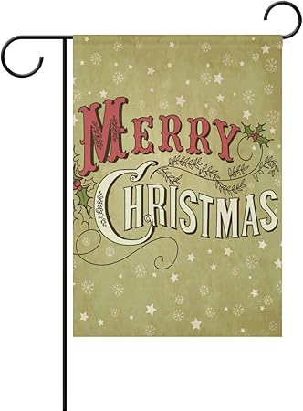 REFFW Gartenbanner Frohe Weihnachten Schnee Doppelseitiges Marinehaus