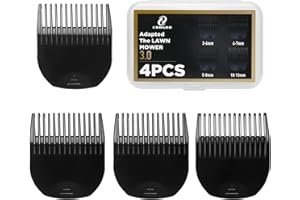 CR8GR8 4 Pack Professional Guide Comb Fit for Manscaped The Lawn Mower 3.0 Groin Hair TReplacement Trimmer Guards Cutting Lengths from 1/8"-1/2" Inch Fit The Lawn Mower 3.0 Trimmer with Organizer
