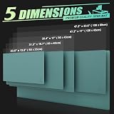 K KNODEL Large Office Leather Desk Mat 80x40cm Green Dual Sided view 4