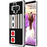 GifunHard PC Bumper Shockproof Clear Soft Slim Design Pattern Case Cover for Samsung Galaxy Note 9 2018 - Retro Game