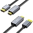 BENFEI 2 Pack 4K DisplayPort to HDMI 6 Feet Cable[Aluminum Shell, Nylon Braided], Uni-Direction DP 1.2 Computer to HDMI 1.4 Screen Cable Compatible with HP, ThinkPad, AMD, NVIDIA, Desktop and More