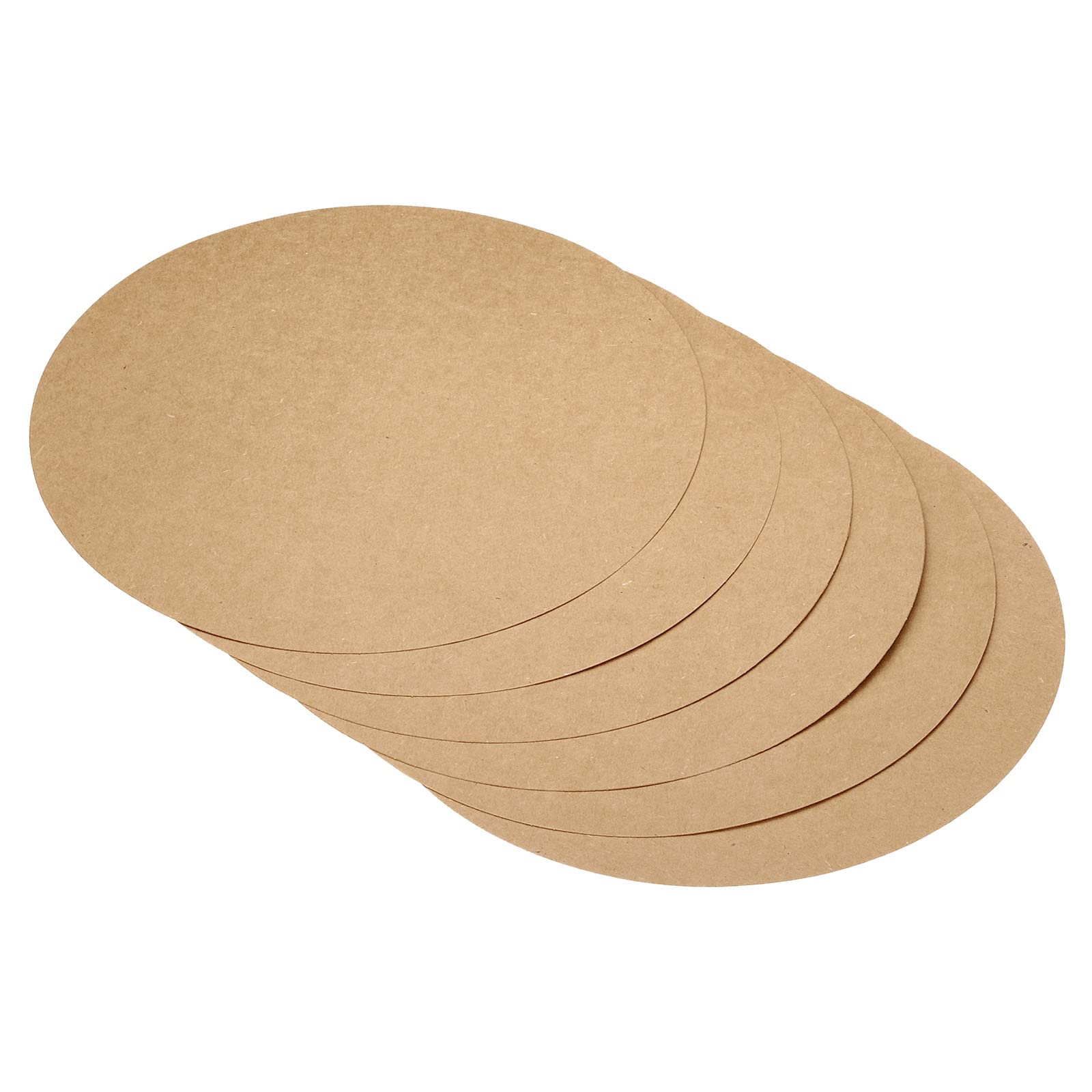 PATIKIL 13-inch Round Cardboard Paper, 20 Pcs Blank Disc Circles Slices for Party Decorations DIY Craft Arts Drawing Painting Writing, Brown