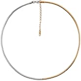 Non Tarnish Mixed Metal Necklace | Waterproof 18k Real Gold Plated Snake Chain | Snake Chain | PVD coated | Gold and Silver Jewelry | Two Tone Necklace