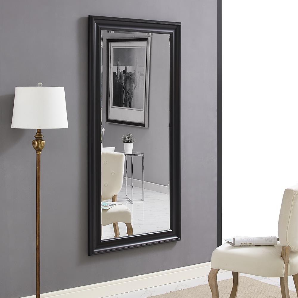 Naomi Home Framed Floor Mirror Black/65" x 31"