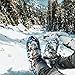 Flashtek Snowshoes for men and women, Light Weight Aluminum Terrain Snowshoes + Free Carrying Tote Bag (Blue, 25'')