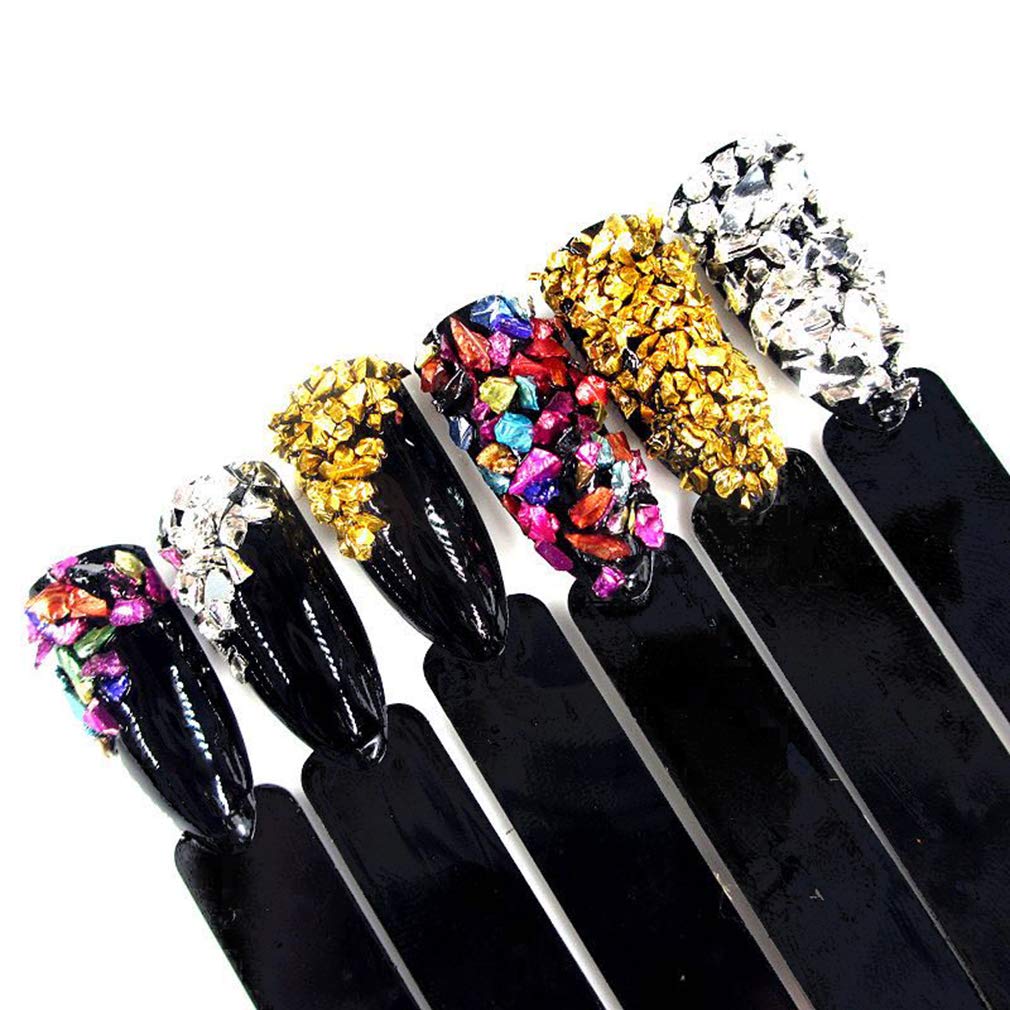 Jmassyang Crushed Glass Irregular Metallic Chips 100g Sprinkles Chunky Glitter for Nail Arts Craft Resin DIY Mobile Phone Case Vase Fillers Jewelry Making Home Decoration (Sliver, 2-4mm)