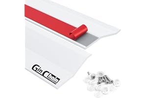 Ginchain Garage Door Seal Top and Sides - 36FT Garage Door Weather Stripping Side Insulation Trim Seal - Ease of Installation (White)