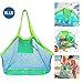 IBEET Beach Mesh Tote Bag, Beach Necessaries Children Toys Stay Away from Sand for The Beach Pool Boat, Perfect for Holding Toys Balls, Blue