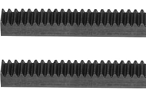 uxcell Steel Gear Rack, 2 Pcs 1Mod 1000mm x 10mm x 10mm Total 6.6 ft Heavy Duty Straight Linear Spur Rack for Machines Automotive