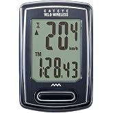 CATEYE Velo Wireless Bike Computer | Calorie Tracking, Auto Start/Stop, Programmable Odometer, Waterproof IPX8, Secure Zip-Tie Mount