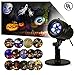 Halloween Lights Projector, LIGHTESS Outdoor Indoor Xmas Decorations Waterproof LED Landscape Spotlight for Xmas Theme Party Store Window and Gard
