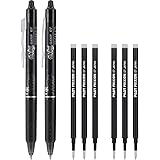 Pilot Frixion Erasable Pens - Clicker Fine Point - Refillable & Retractable 2 Erasable Gel Pens With 6 Refills