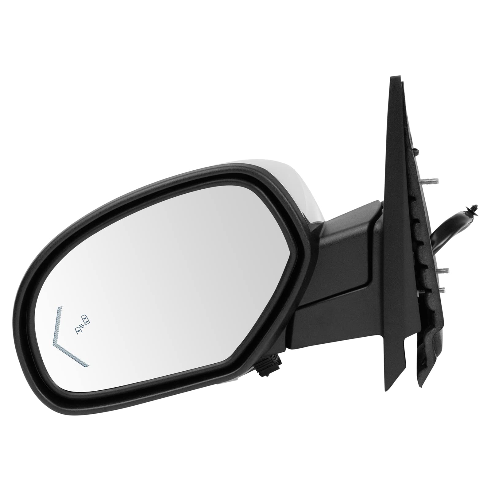 TRQ Left Mirror Drivers Side Compatible with 2007-2014 Chevrolet Suburban 1500 2007-2013 Suburban 2500 Tahoe GMC Yukon Yukon XL 1500 Yukon XL 2500 GM1321525 Image