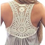 Flank Women Summer Casual Lace Vest Tank Tops T-Shirt