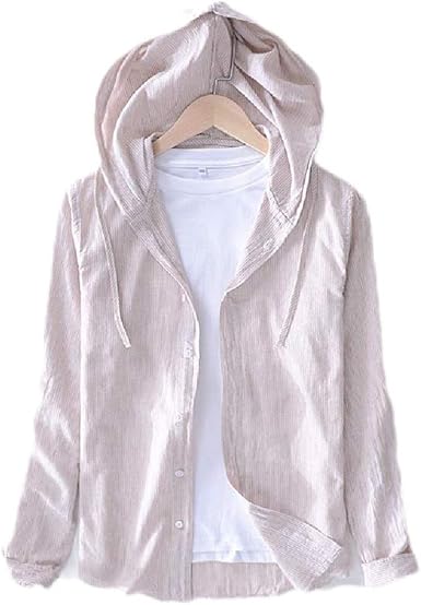 linen hooded shirt