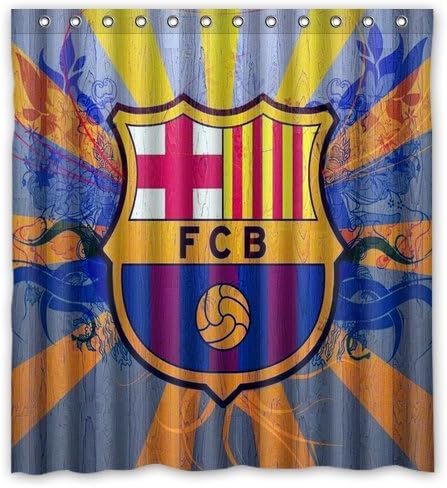 Amazon クリエイティブfcバルセロナブルーダマスクsunlightデザインシャワーカーテン標準インチサイズ66 W X 72 H シャワーカーテン ホーム キッチン オンライン通販