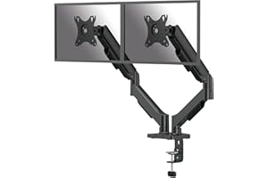 Fellowes Everyday Plus Dual Gas Spring Monitor Arm Holds Two Screens up to 32" Weighing 4.4-19.84 lbs ea, Height Adjusting, T
