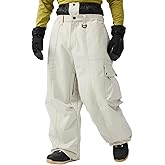 GSOU SNOW Womens Mens Snowboard Pants Baggy Ski Snow Pants Loose Cargo Sport Outdoor Insulation Waterproof